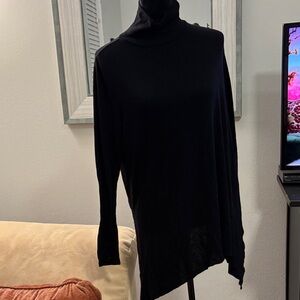 Torrid Black Asymmetrical Turtleneck Top